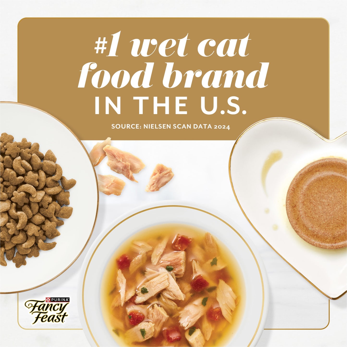 (4 pack) Purina Fancy Feast Gems Wet Cat Food Mousse Pate with Salmon and Halo of Savory Gravy (2) 2 oz Tubs