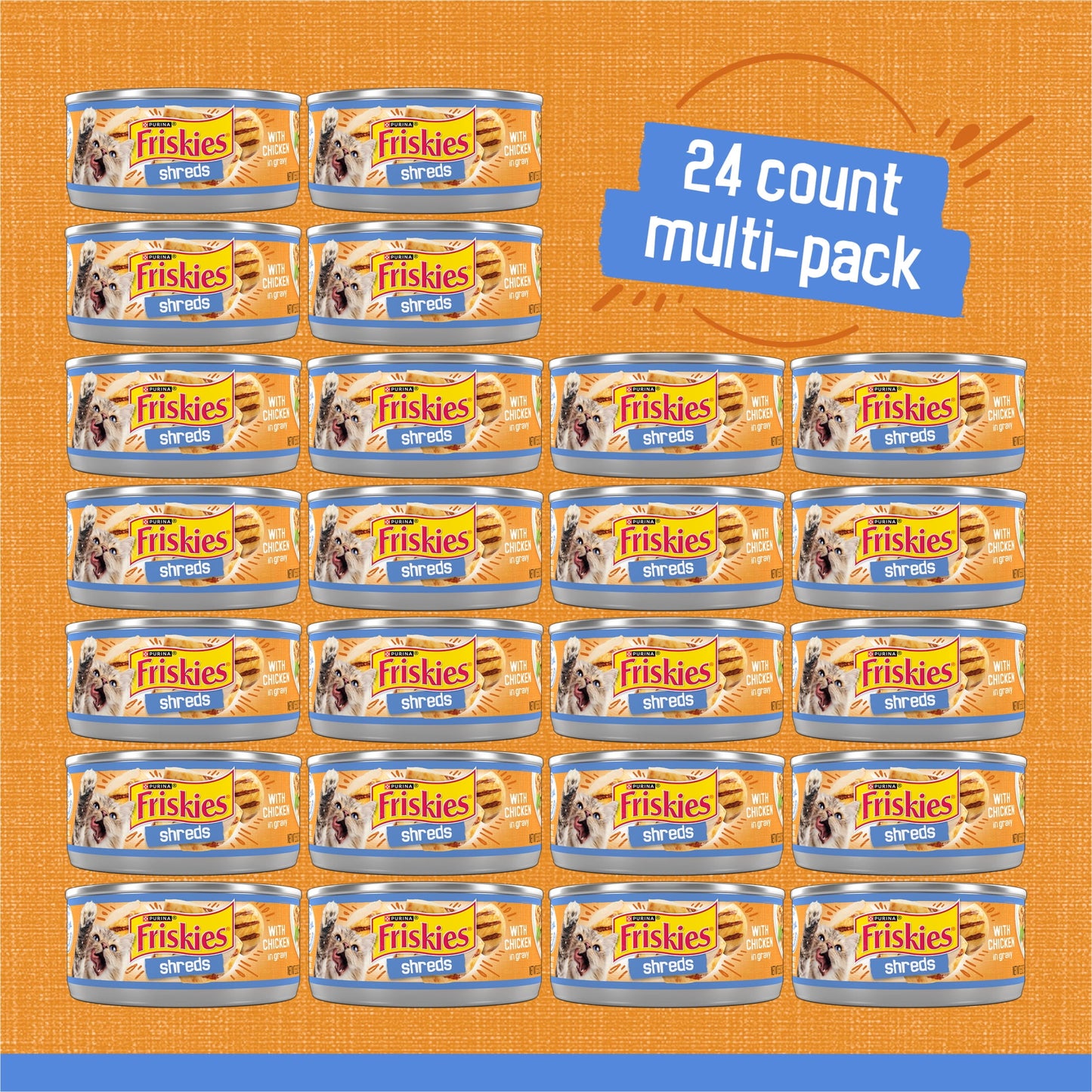 Purina Friskies Shreds With Chicken in Gravy, Wet Cat Food, 5.5 oz Can