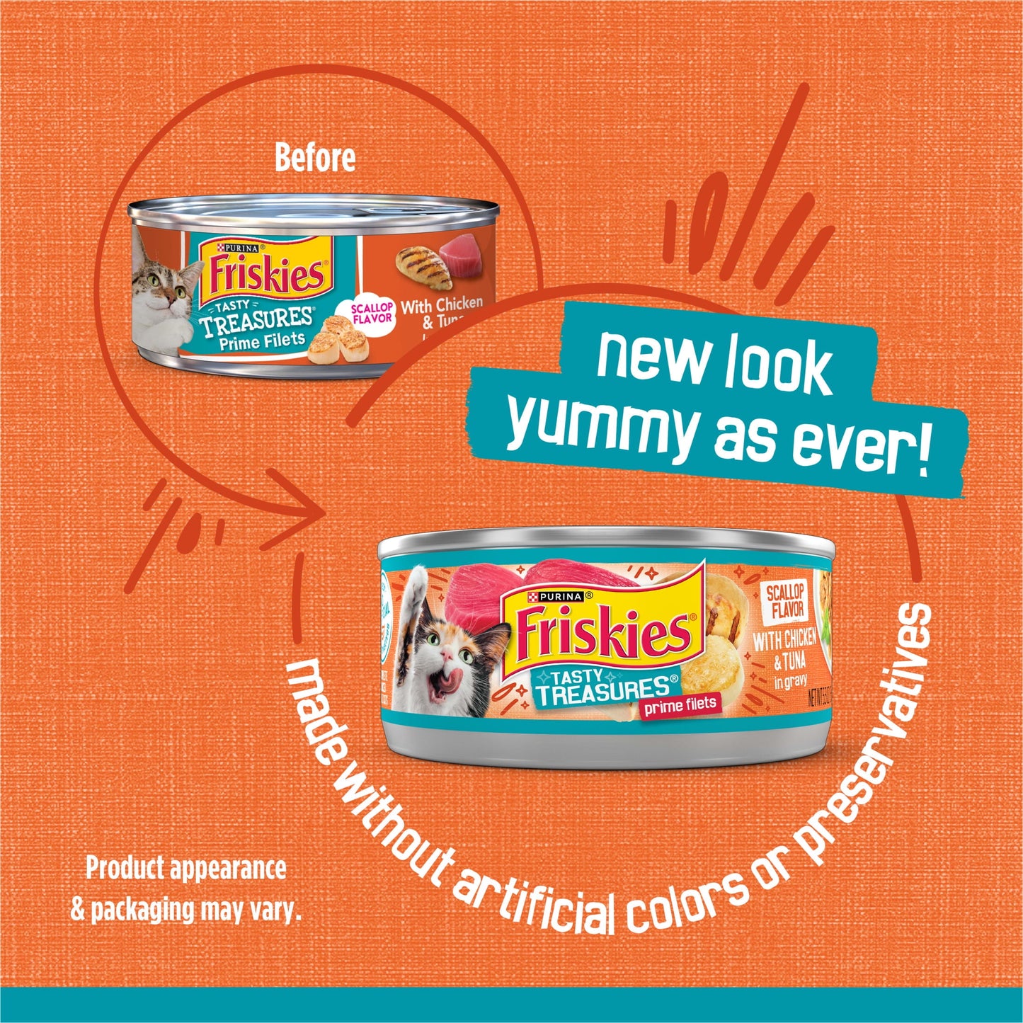 (12 pack) Purina Friskies Chicken and Tuna, Wet Cat Food, 5.5 oz Can