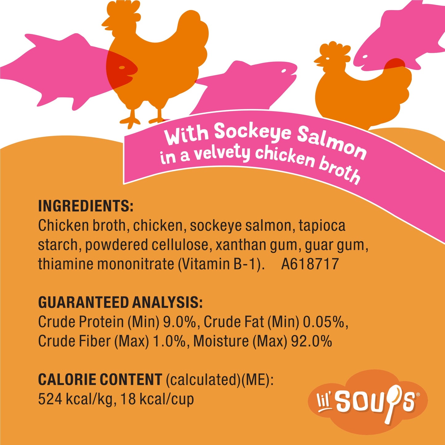 Purina Friskies Grain Free Lickable Cat Food Toppers Lil’ Soups With Sockeye Salmon in Chicken Broth