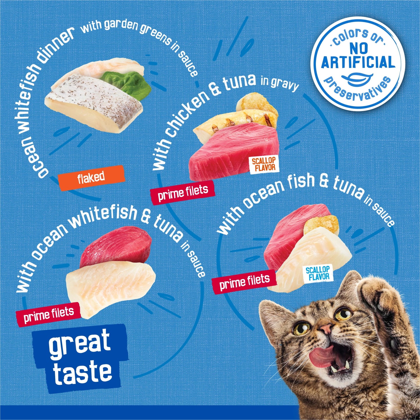 Purina Friskies Ocean of Delight Gravy Variety Pack, Wet Cat Food, 5.5 oz Cans, 48 Count