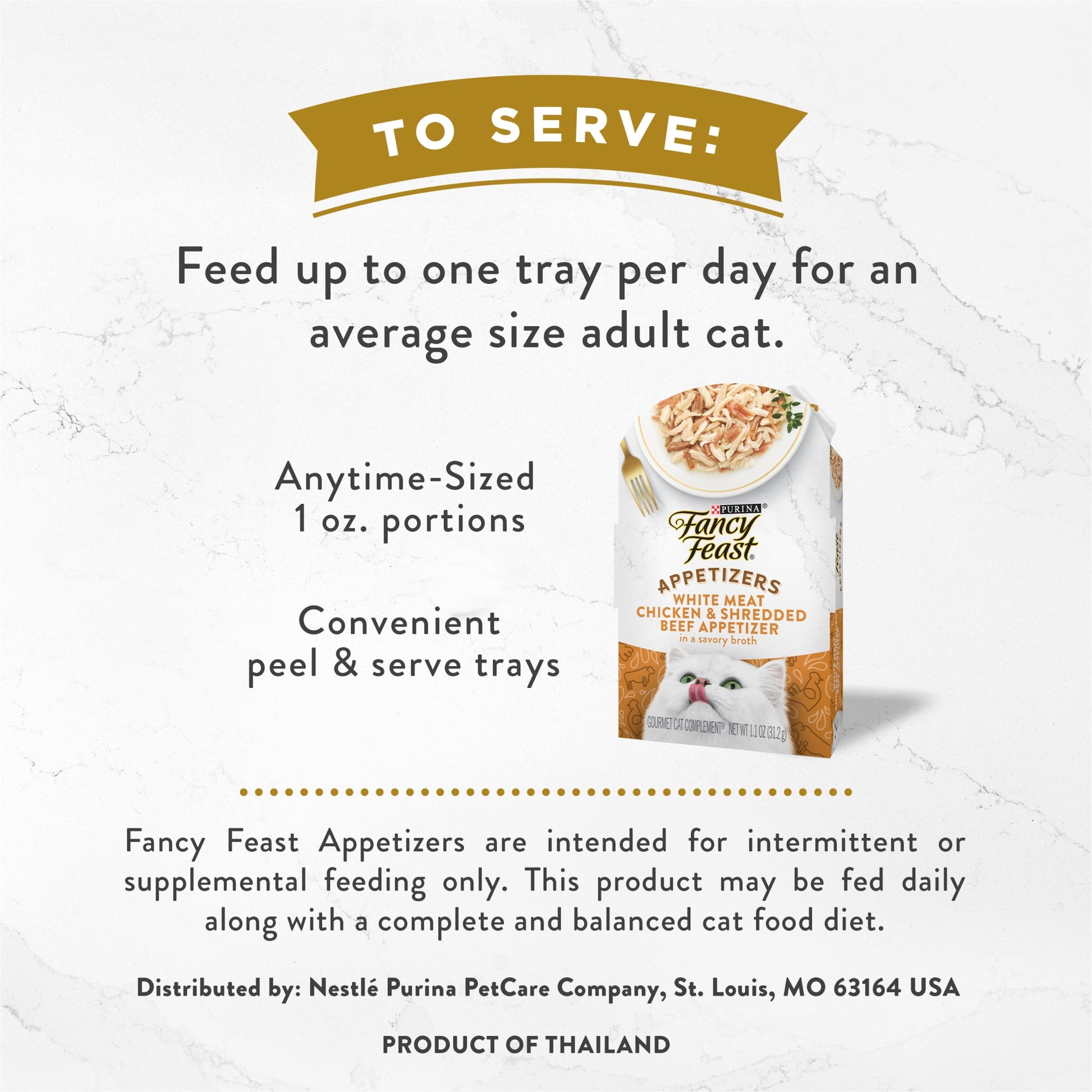 Purina Fancy Feast Appetizers Kitten Food, Wet Cat Food, Chicken & Shredded Beef, 1.1 oz Tray