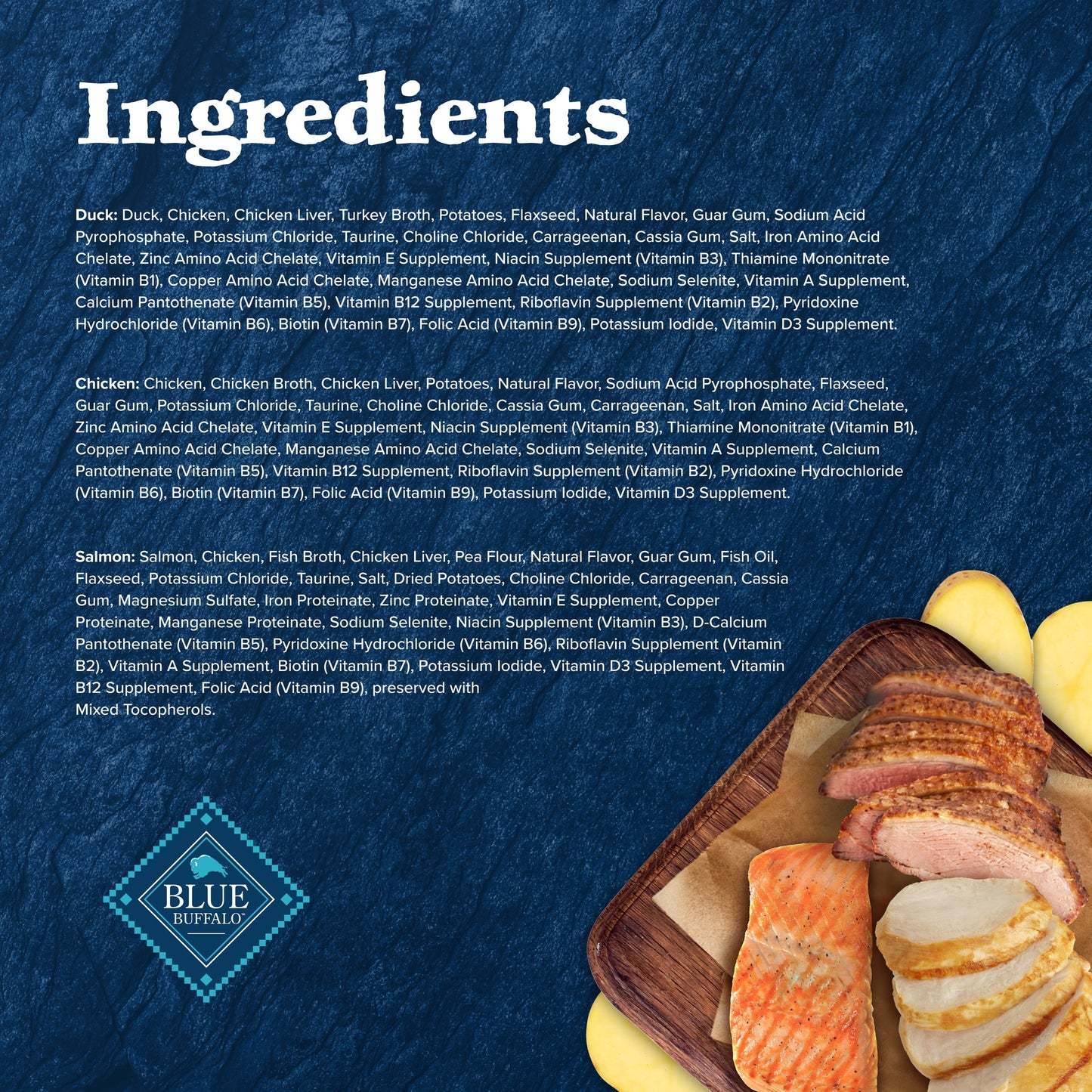 Blue Buffalo Wilderness High Protein, Natural Adult Pate Wet Cat Food Variety Pack, Chicken, Salmon, Duck 3-oz Cans (12 Count- 4 of Each Flavor)