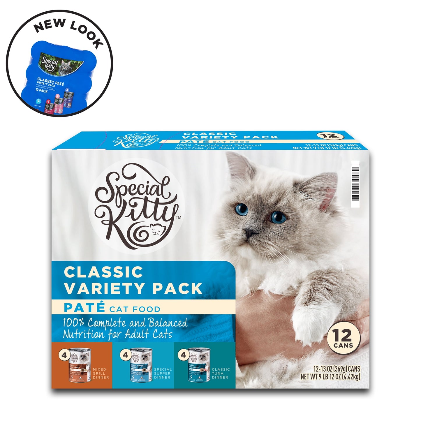 Special Kitty Classic Variety Pack Pate Cat Food, 13 oz Cans (12 Pack)