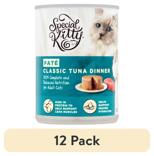 (12 pack) Special Kitty Classic Tuna Dinner Pate Wet Cat Food, 13 oz Can