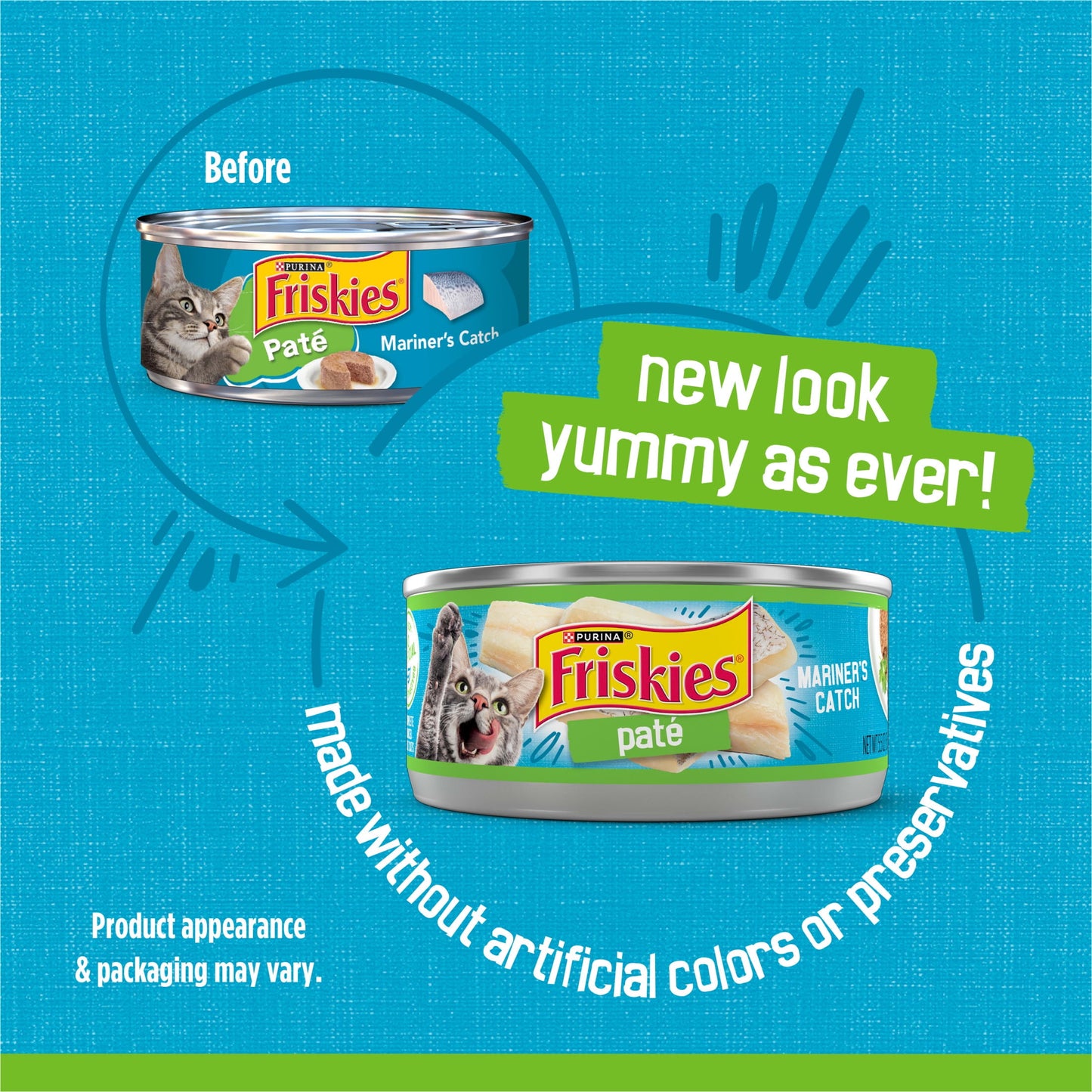 (12 pack) Friskies Pate, Mariner's Catch, Wet Cat Food, 5.5 oz. Can