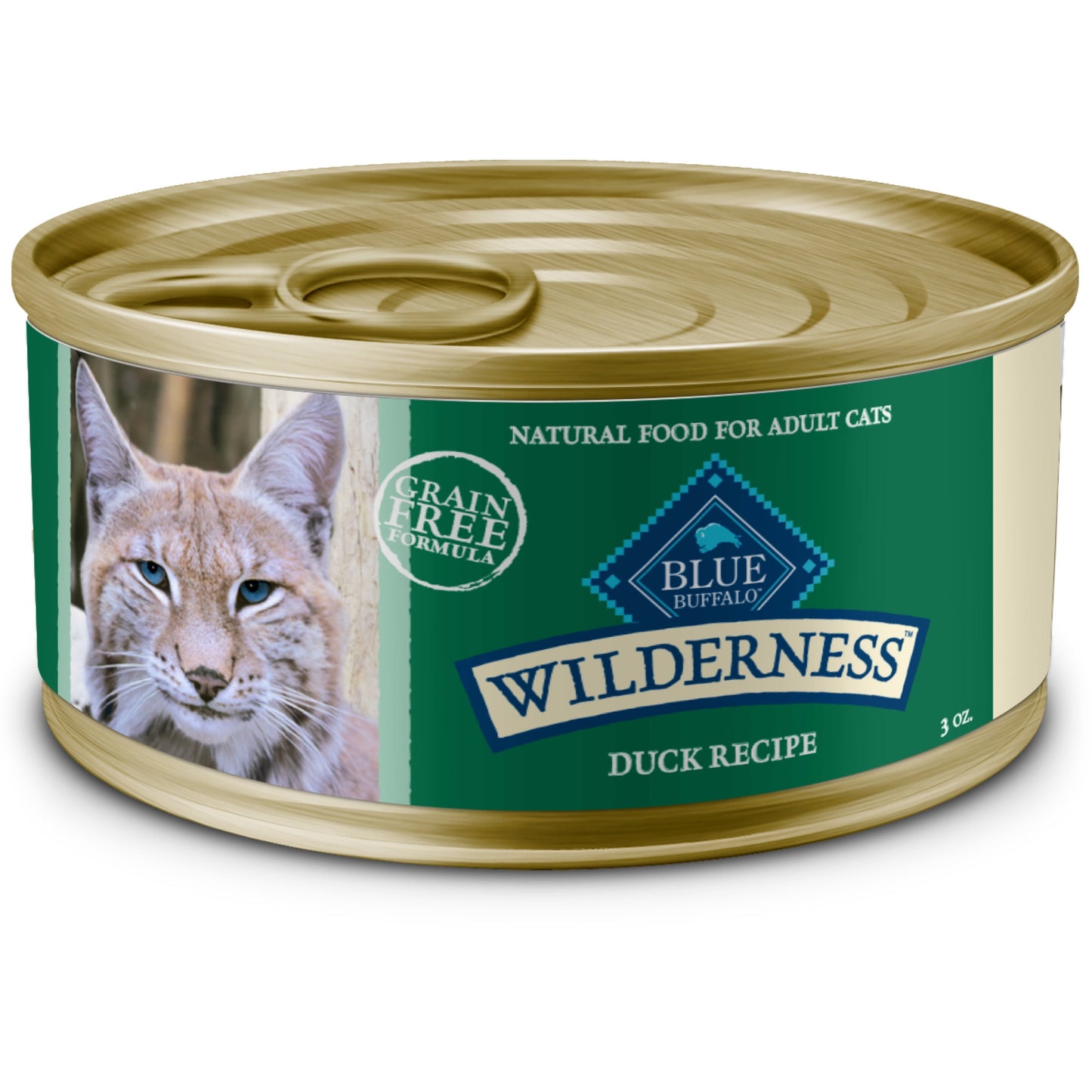 (12 pack) Blue Buffalo Wilderness High-Protein Adult Cat Wet Food, Duck, 3-oz. Can