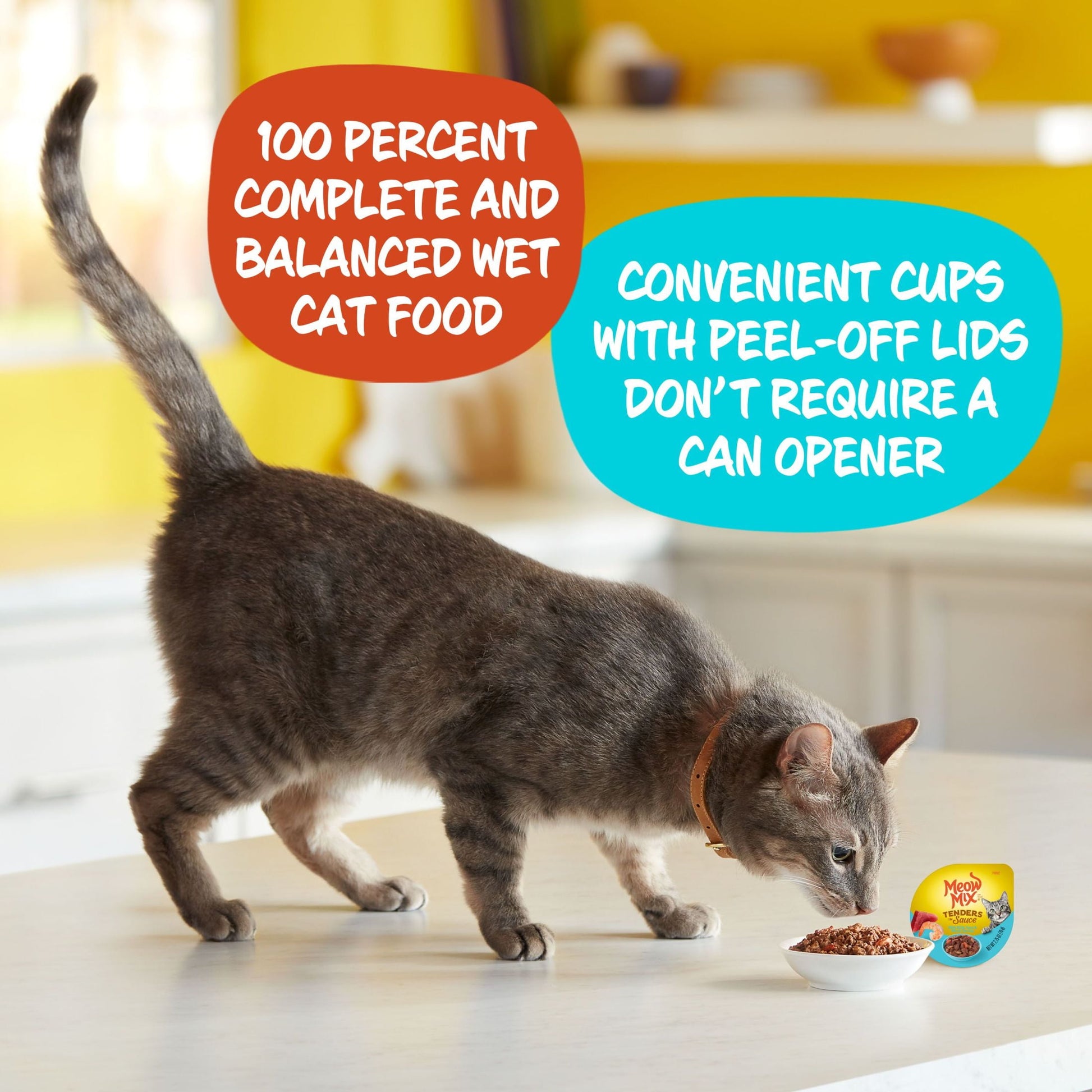 Meow Mix Tender Favorites with REAL Tuna & Whole Shrimp in Sauce, Wet Cat Food, 2.75 oz