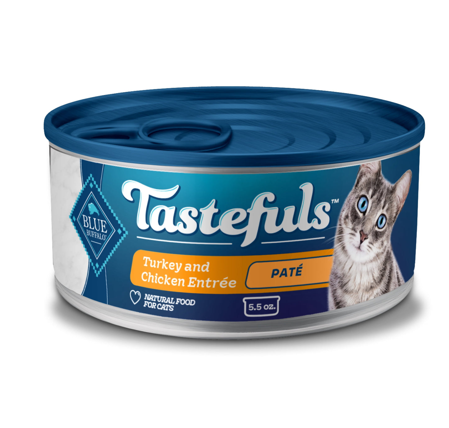 (24 pack) Blue Buffalo Tastefuls Wet Cat Food Paté Chicken and Turkey Entrée 5.5-oz.