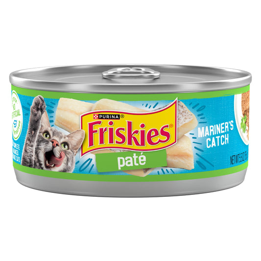 (12 pack) Friskies Pate, Mariner's Catch, Wet Cat Food, 5.5 oz. Can