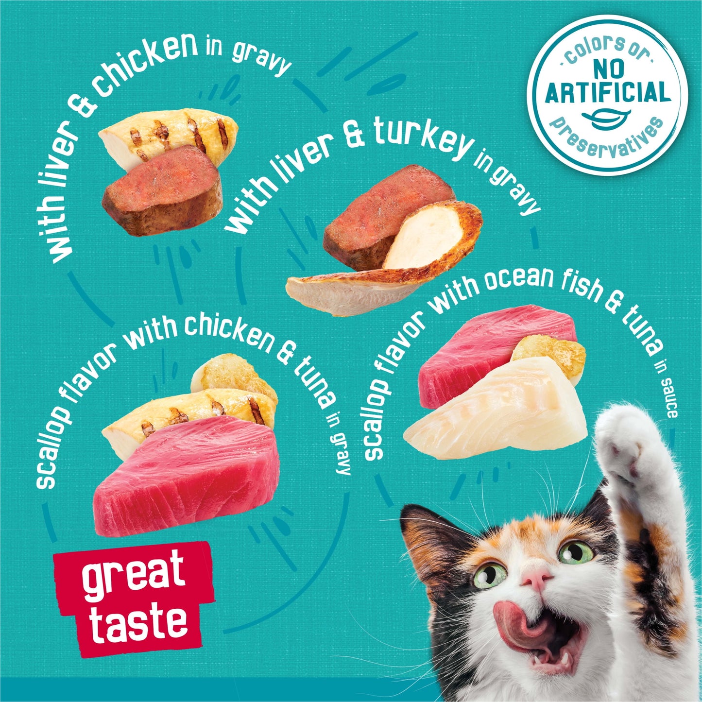 Purina Friskies Wet Cat Food Variety Pack, Tasty Treasures Prime Filets, 24 Pack, 5.5 oz Cans