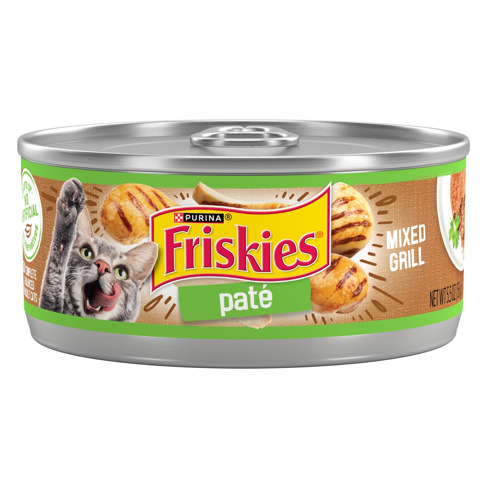 (24 pack) Purina Friskies Pate, Mixed Grill, Wet Cat Food, 5.5 oz Can