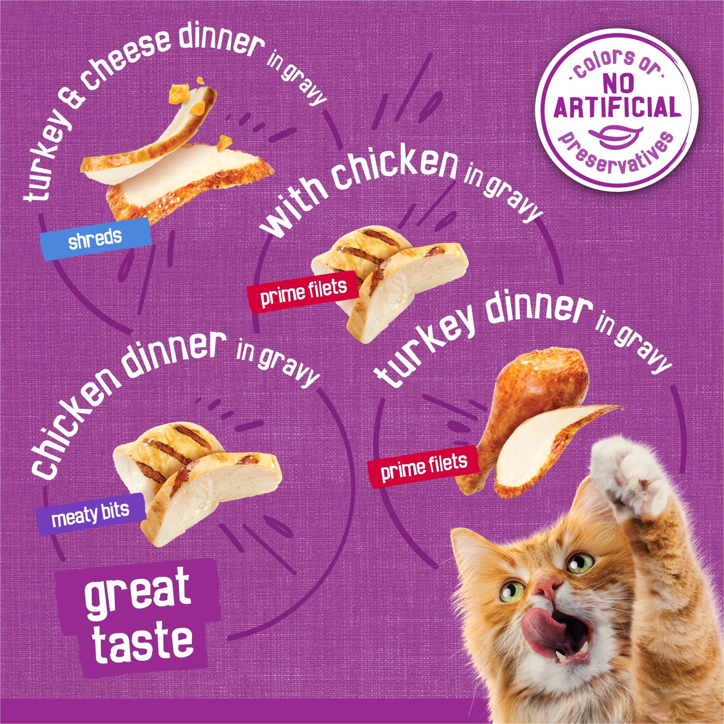 (2 pack) Purina Friskies Gravy, Poultry, Meaty Bits and Filets, Wet Cat Food, 5.5 oz Cans, 32 Pack