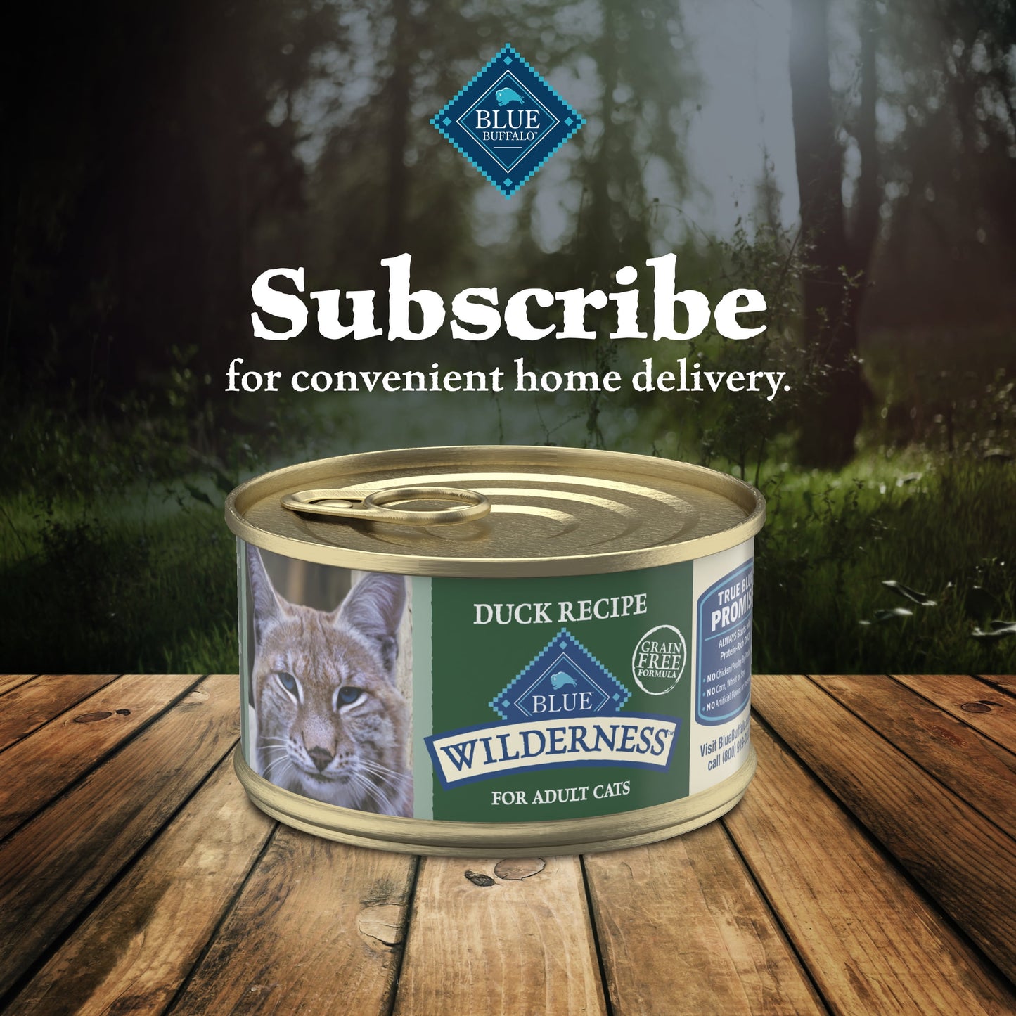 (12 pack) Blue Buffalo Wilderness High-Protein Adult Cat Wet Food, Duck, 3-oz. Can
