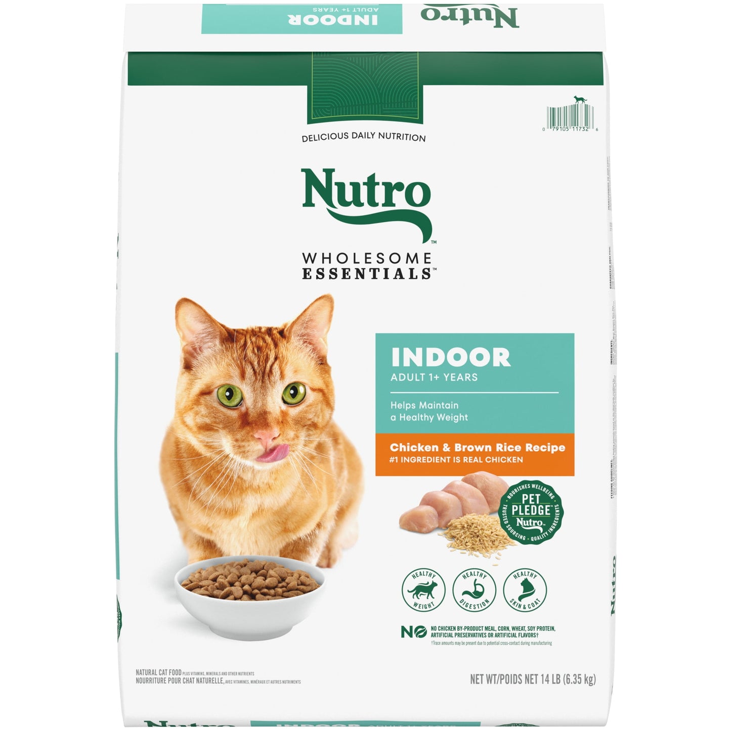 Bundle: NUTRO Grain Free Wet Cat Food Cuts in Gravy Beef, Tuna, & Chicken Variety Pack, (24) 2.64 oz. PORTIONS & NUTRO WHOLESOME ESSENTIALS Dry Cat Food, Indoor Cat Chicken & Brown Rice, 14 lb. Bag