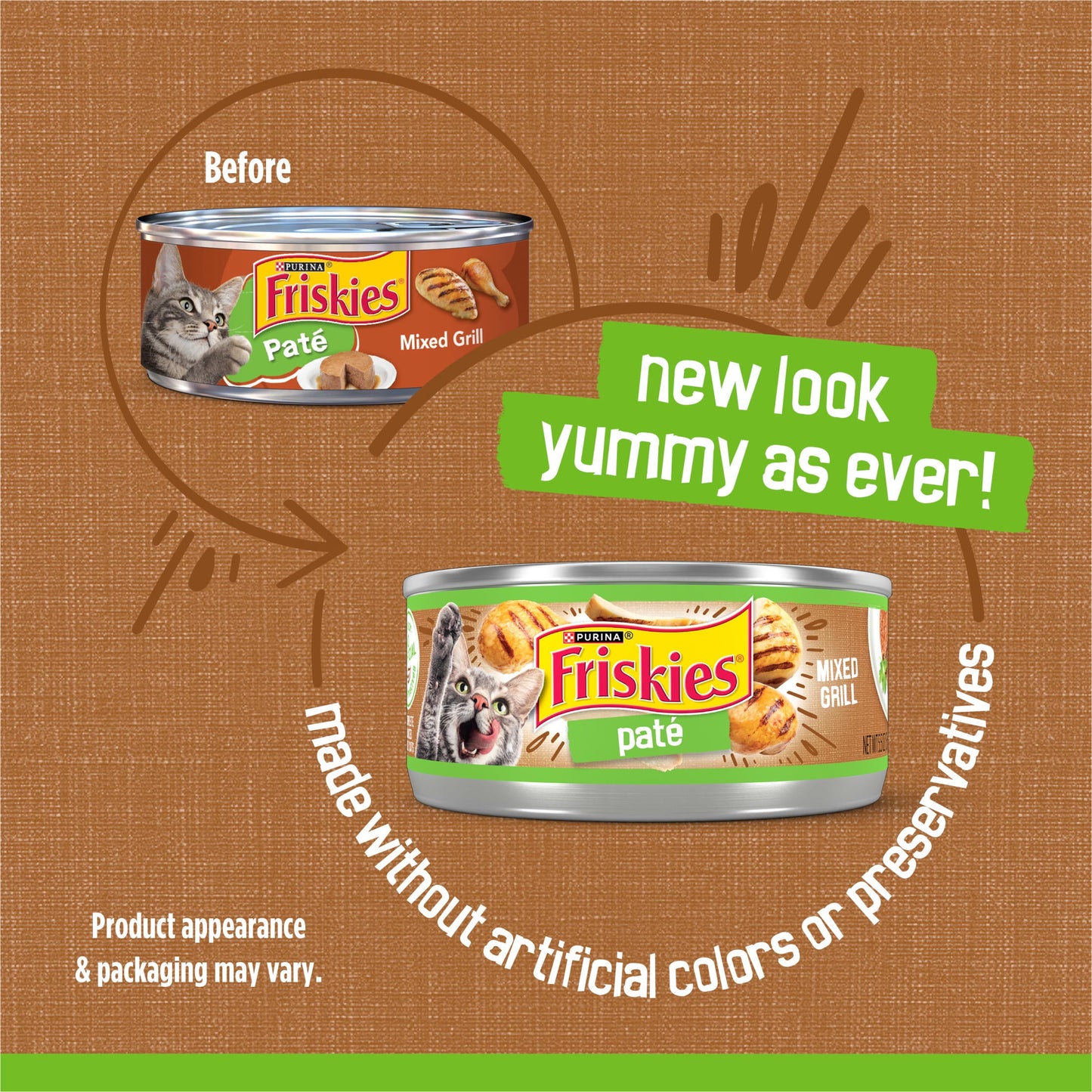 (24 pack) Purina Friskies Pate, Mixed Grill, Wet Cat Food, 5.5 oz Can