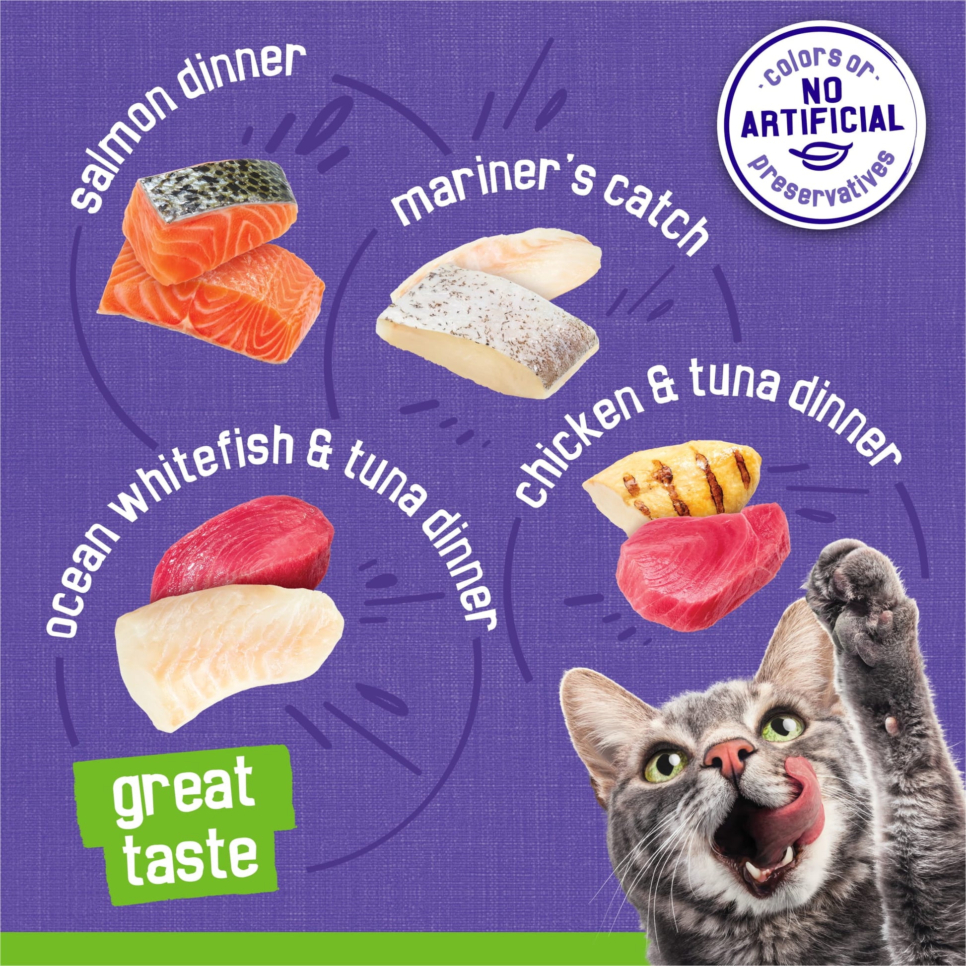 Purina Friskies Pate, Soft Seafood and Chicken Variety Pack, Wet Cat Food, 5.5 oz Cans, 40 Pack