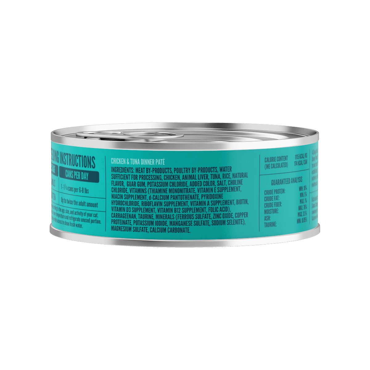 A Strong Heart Canned Wet Cat Food, Chicken & Tuna Dinner Paté - 5.5 oz Cans (Pack of 24), Made in The USA with Real Chicken & Tuna