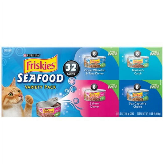 Purina Friskies Seafood Variety Canned Cat Food (Pack of 20)