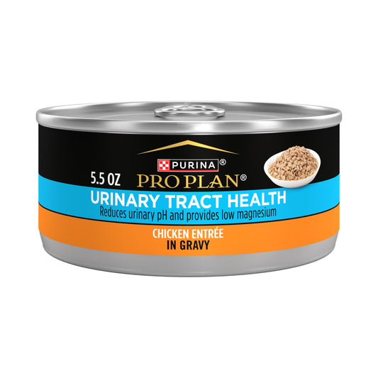 Purina Pro Plan Urinary Tract Health, Chicken Entree in Gravy, Wet Cat Food, 12 Count, 5.5 oz Cans
