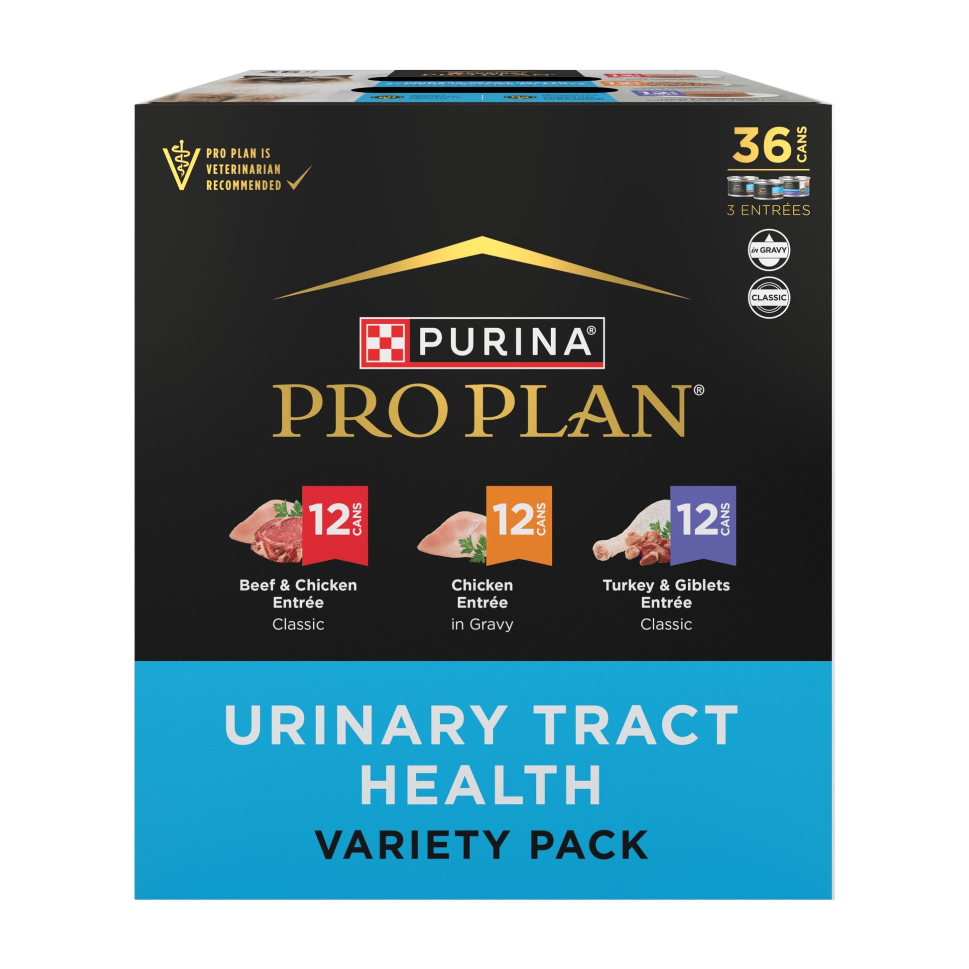 Purina Pro Plan, Urinary Tract Variety Pack, Wet Cat Food, 3 oz Cans, 36 Pack