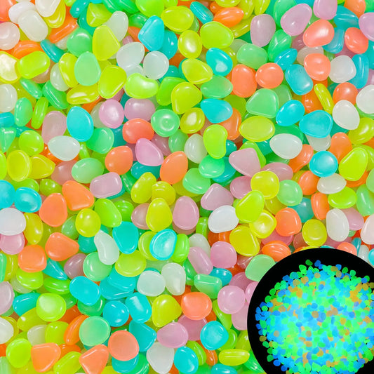 100 Pcs Luminous Rock, Stone Luminous Dark Garden Pebbles, Sidewalk