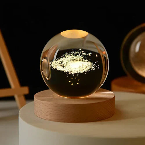 Aesthetic Moon Crystal Sphere Creative Clear Glass Galaxy Globe Night