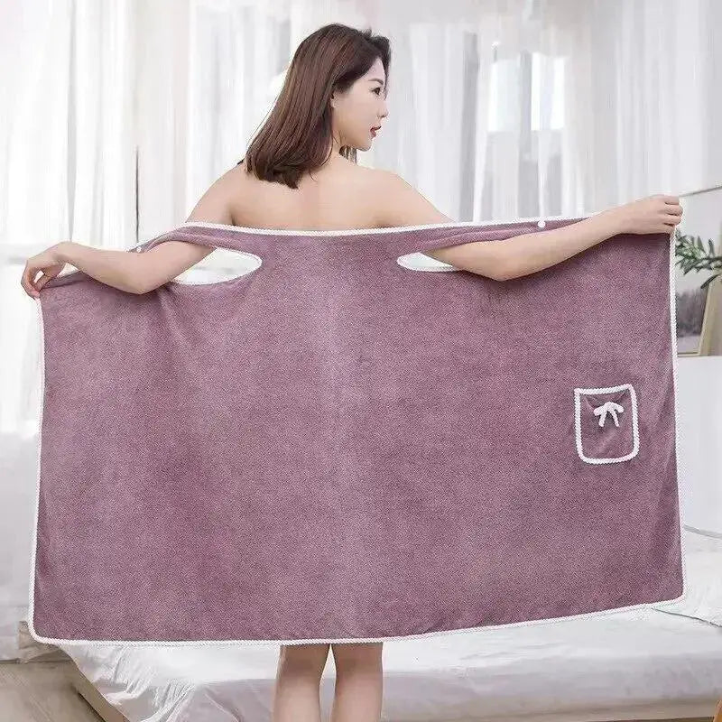 Womens Bath Towels Girls Wearable 140*85Cm Fast Drying Bathing Beach