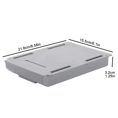 1pc White SelfAdhesive Storage Drawer Box Makeup Pencil Tray Desk