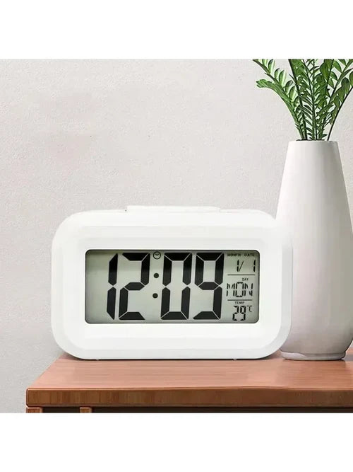 LED Digital Alarm Clock Backlight Snooze Data Time Calendar Desktop