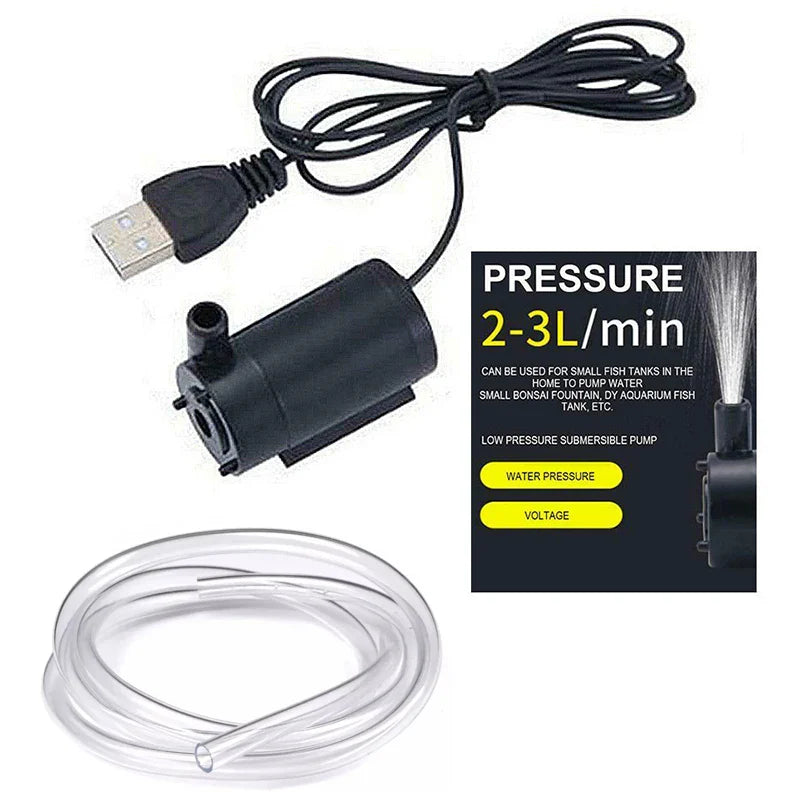 AISITIN USB Submersible Pump 1m Line DC Low Voltage Ultra-quiet Micro