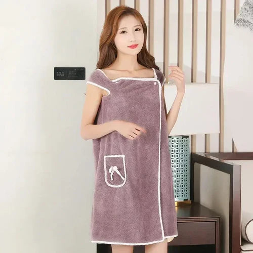 Womens Bath Towels Girls Wearable 140*85Cm Fast Drying Bathing Beach