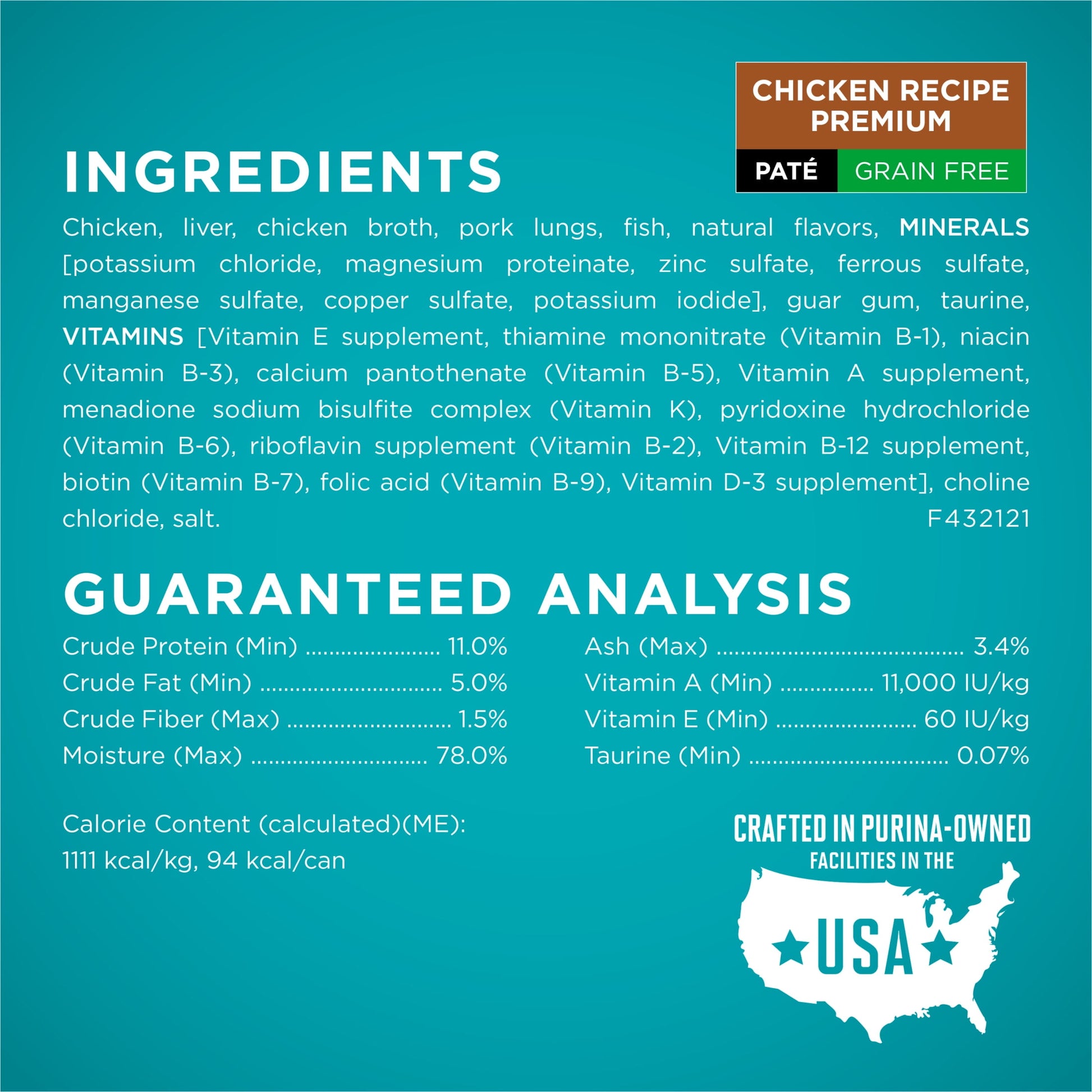 Purina ONE, Grain Free Natural Variety Pack, Wet Cat Food Pate, 3 oz Cans (12 Count)