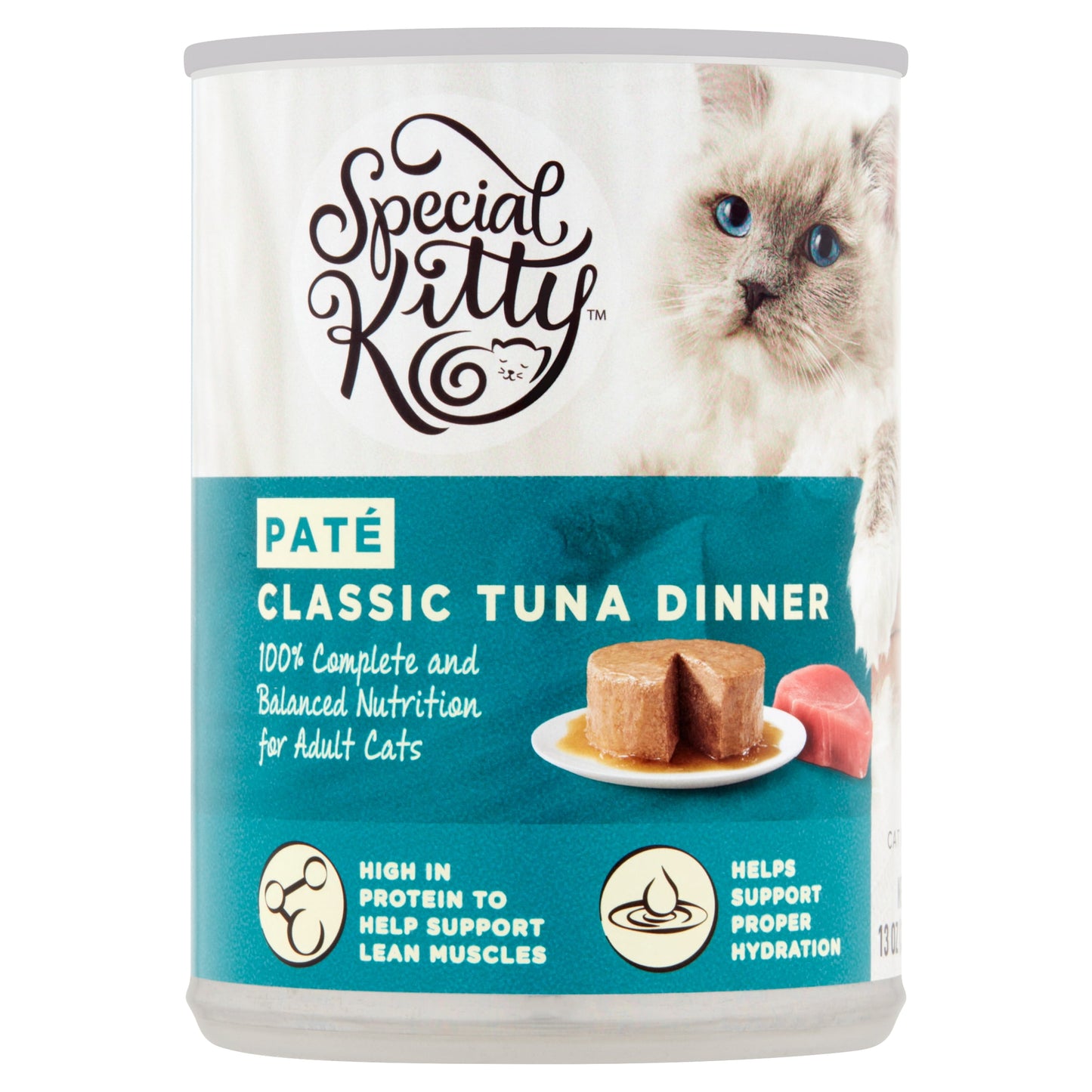 (12 pack) Special Kitty Classic Tuna Dinner Pate Wet Cat Food, 13 oz Can