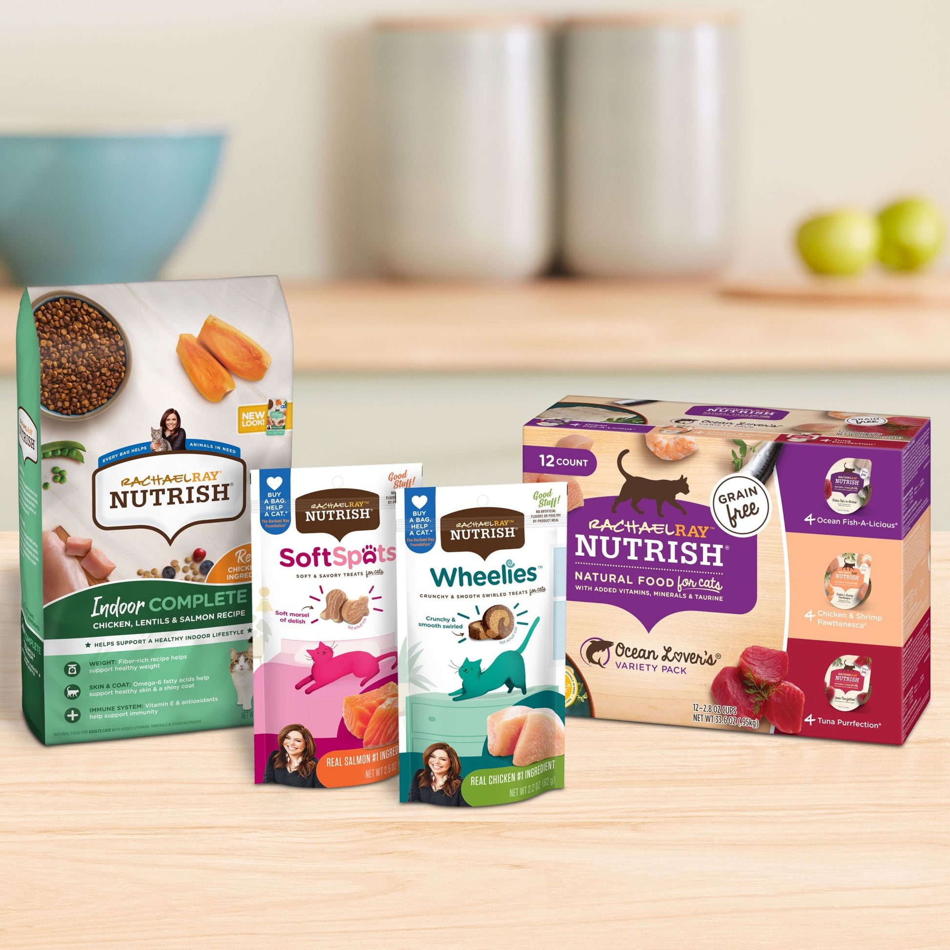 Rachael Ray Nutrish Purrfect Broths Variety Pack, Lickable Cat Treats, Box of 12-1.4 Ounce Pouches