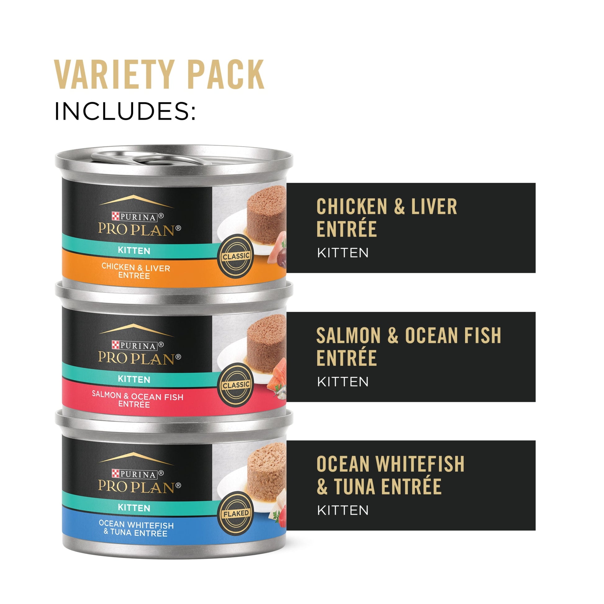 Purina Pro Plan Development, High Protein Variety Pack, Wet Kitten Food, 12 Pack, 3 oz Cans