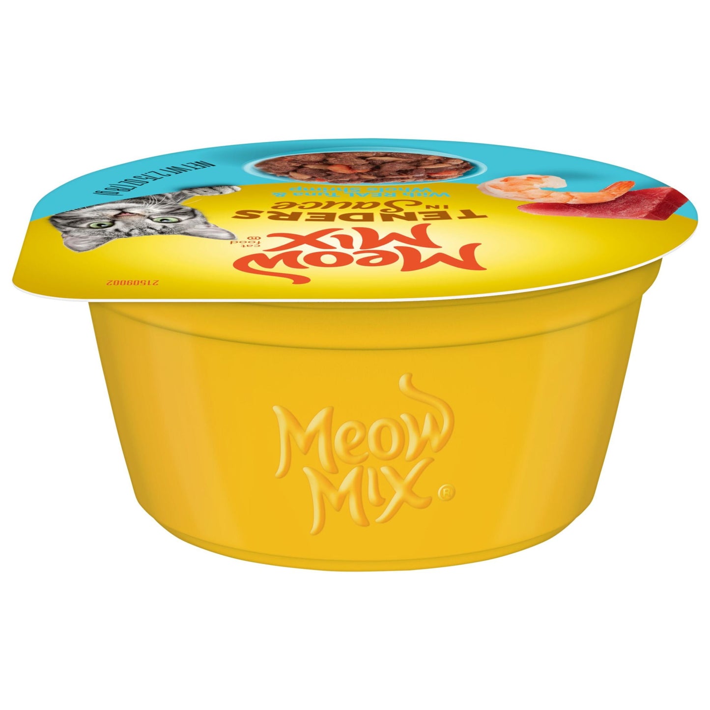 Meow Mix Tender Favorites with REAL Tuna & Whole Shrimp in Sauce, Wet Cat Food, 2.75 oz