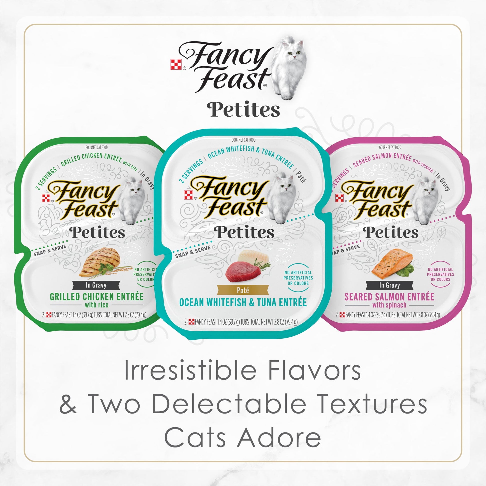 (2 pack) Purina Fancy Feast Petites Grilled Chicken Entrée With Rice In Gravy Gourmet Wet Cat Food Pate