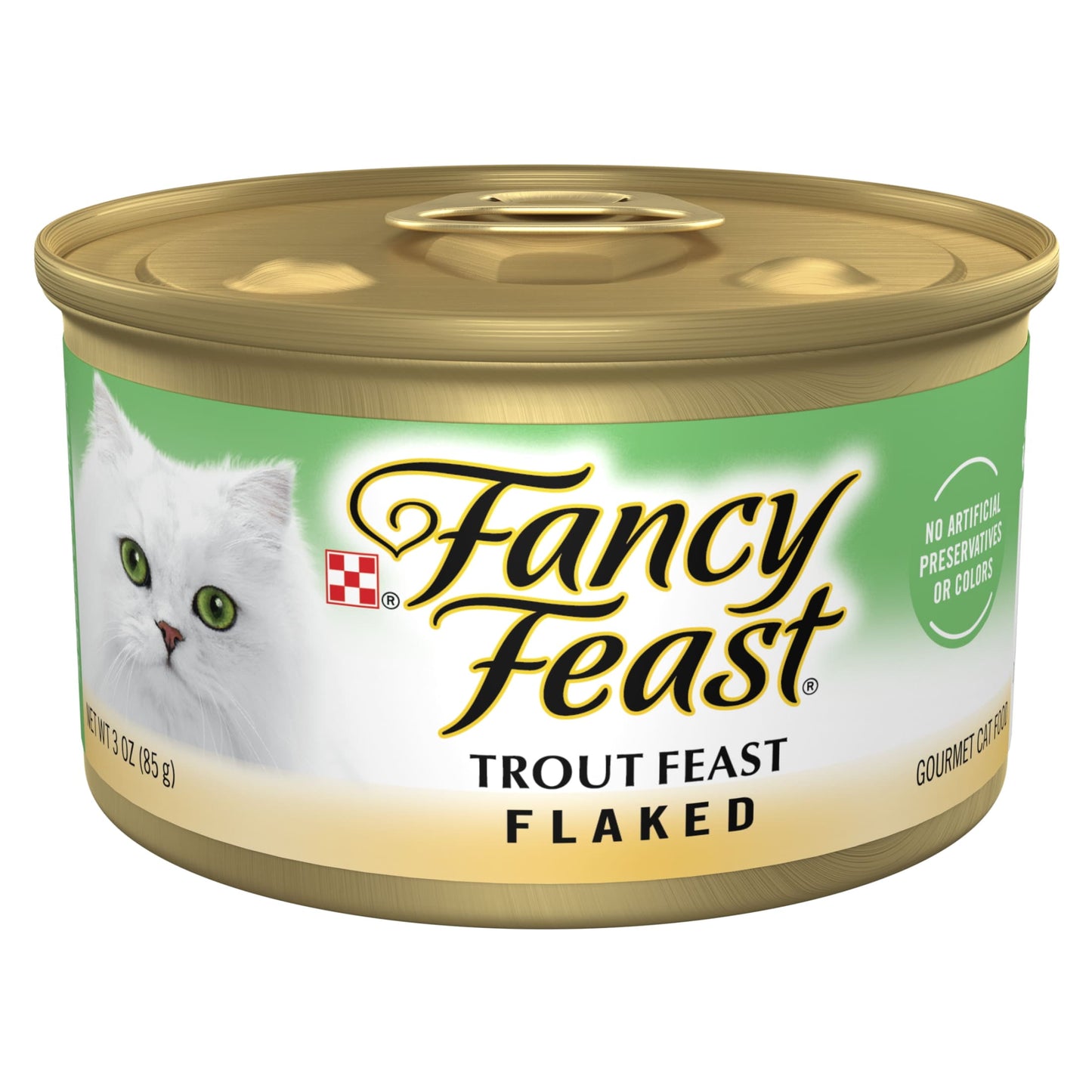 (12 pack) Purina Fancy Feast FlakedKitten Food, Wet Cat Food, Trout Feast, 3 oz Can
