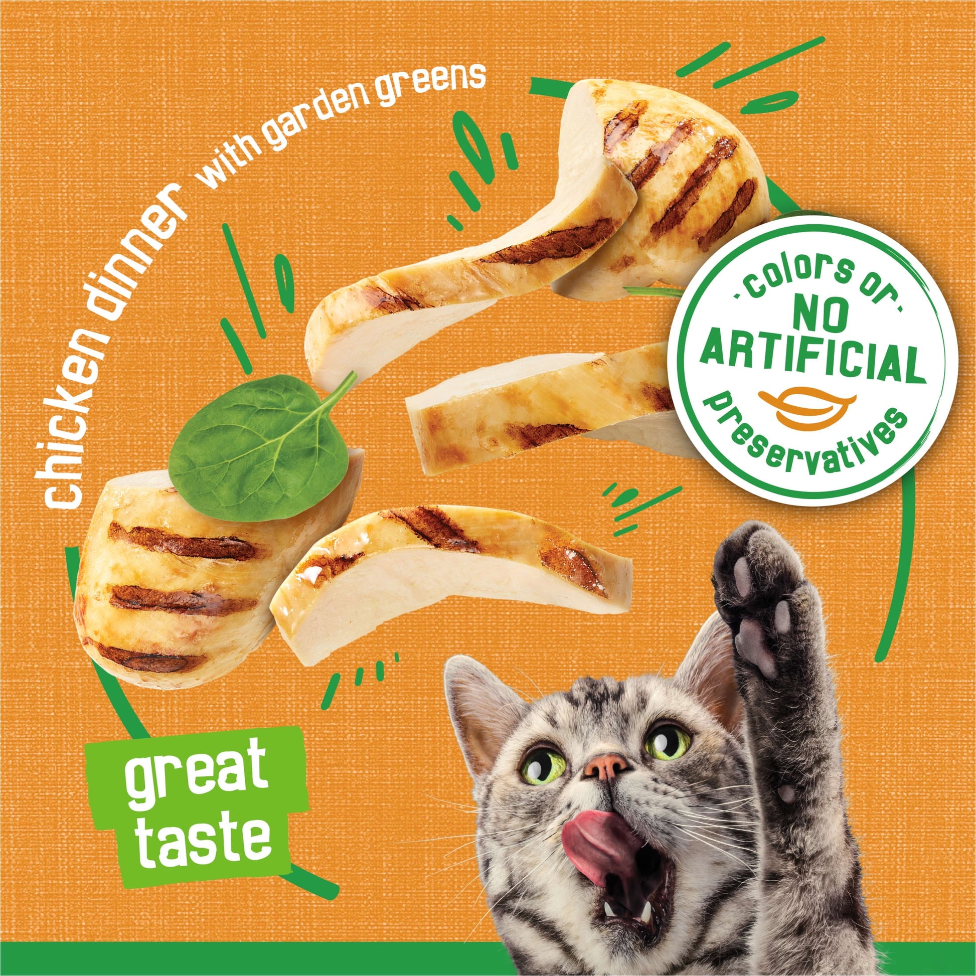 Purina Friskies Indoor Wet Cat Food, Chicken Dinner with Garden Greens, 5.5 oz Can