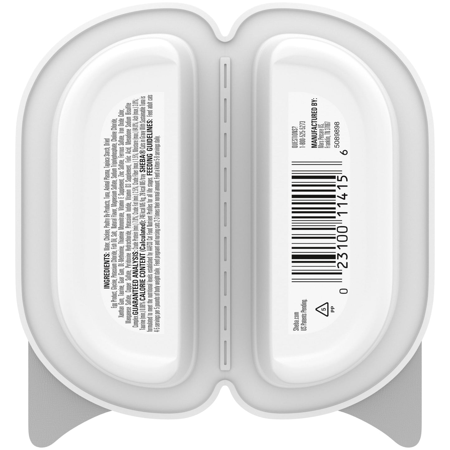 Sheba Wet Cat Food Cuts in Gravy with Sustainable Tuna, 2.6 oz Perfect Portions Twin-Pack Tray