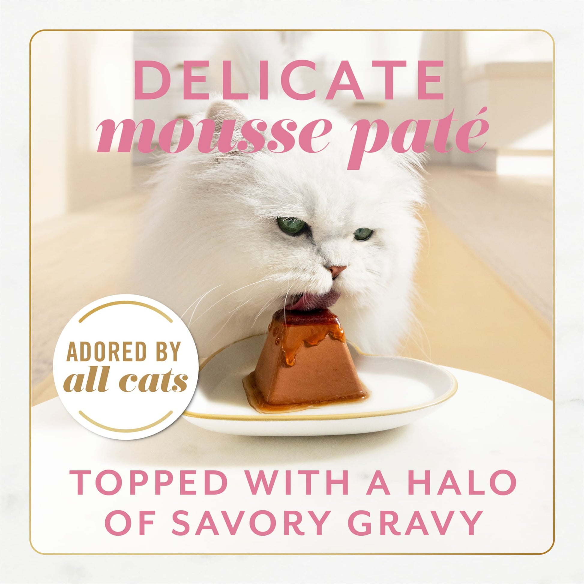 (4 pack) Purina Fancy Feast Gems Wet Cat Food Mousse Pate with Salmon and Halo of Savory Gravy (2) 2 oz Tubs