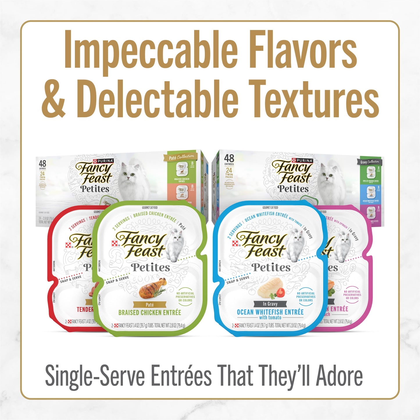 (2 pack) Purina Fancy Feast Petites Grilled Chicken Entrée With Rice In Gravy Gourmet Wet Cat Food Pate