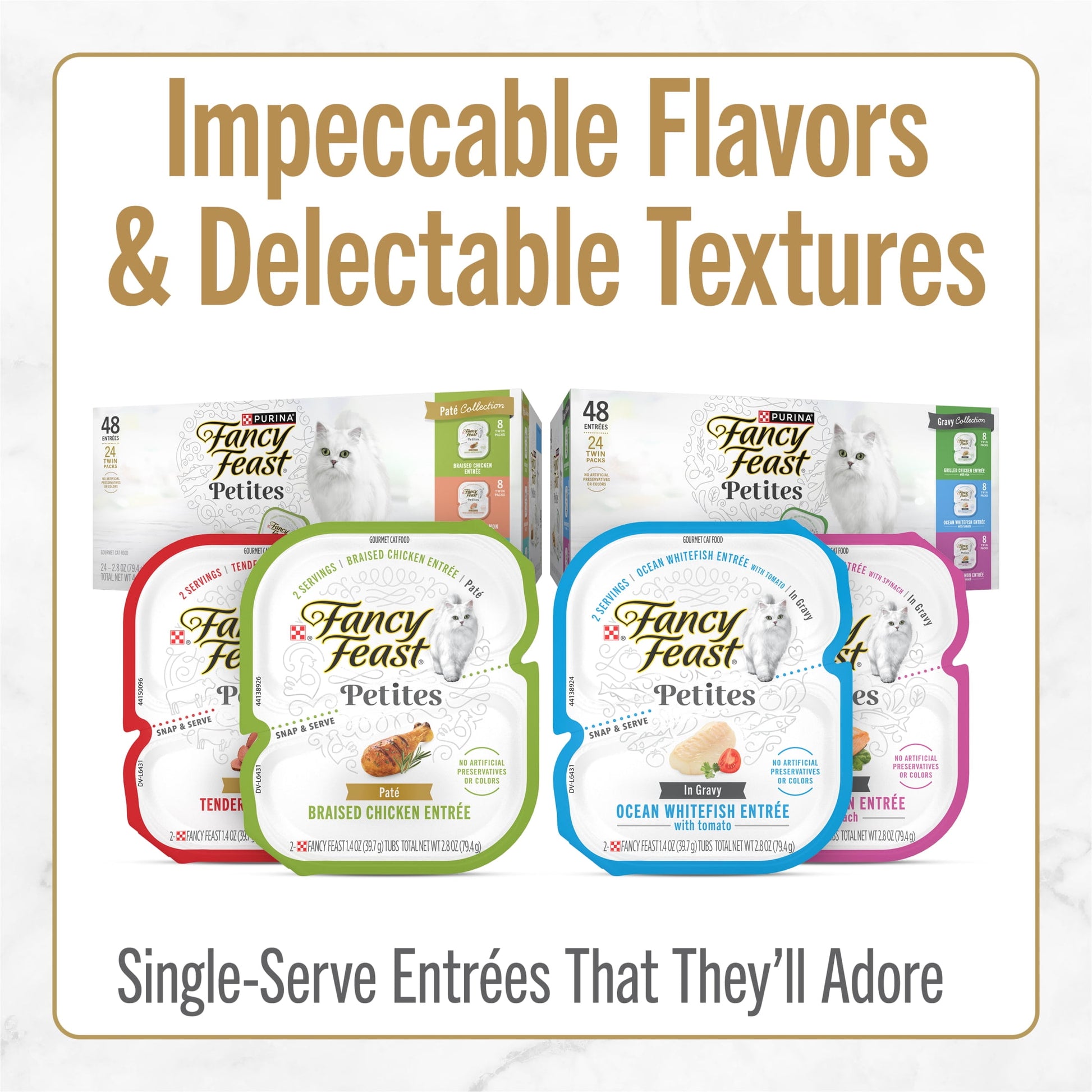 (2 pack) Purina Fancy Feast Petites Grilled Chicken Entrée With Rice In Gravy Gourmet Wet Cat Food Pate