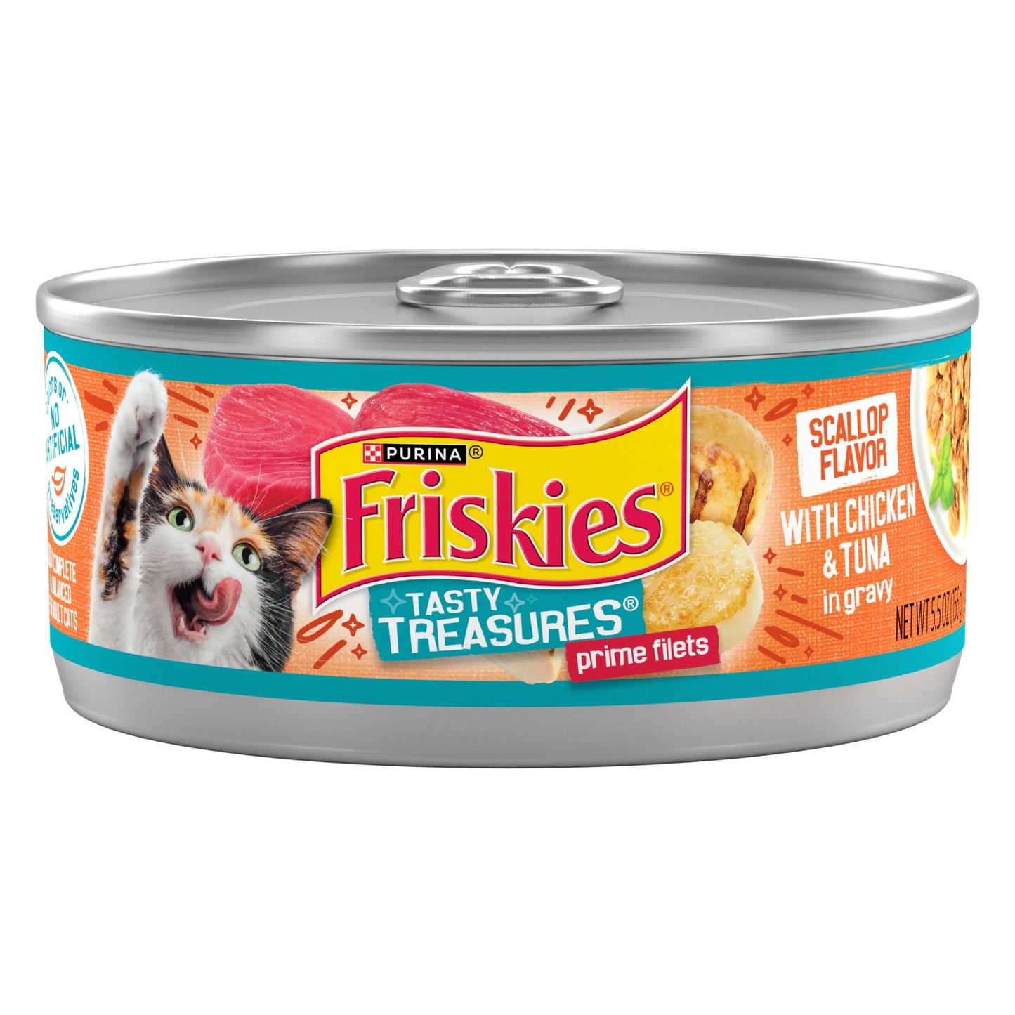 (12 pack) Purina Friskies Chicken and Tuna, Wet Cat Food, 5.5 oz Can