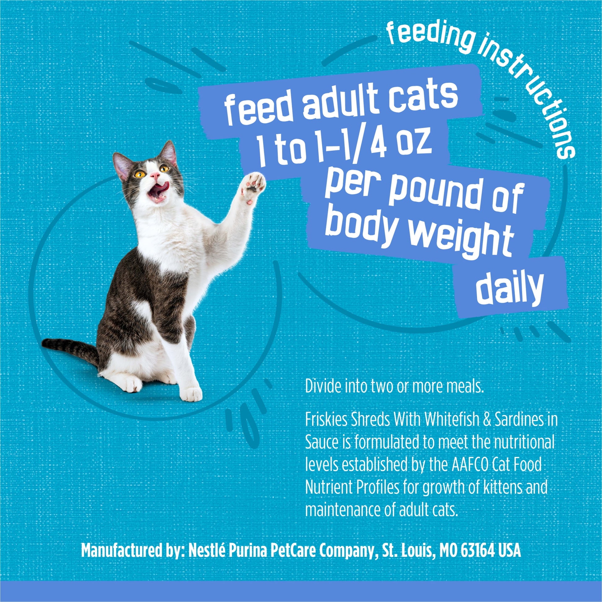 Purina Friskies Shreds With Whitefish and Sardines in Sauce, Wet Cat Food, 5.5 oz Can